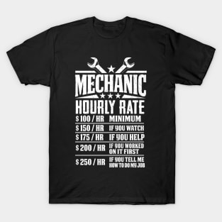 Mechanic Hourly Rate T-Shirt